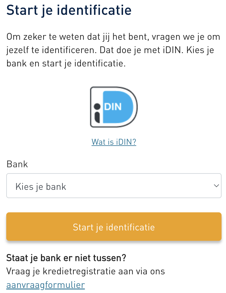 Identificeren bij het BKR